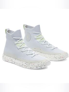 Converse CTAS Hi Crater Canvas Knit White Barely Unisex Sneakers 170368C